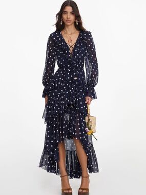 Self-Portrait | Dresses | Self Portrait Diamant Fishnet Off Shoulder Midi  Dress | Poshmark
